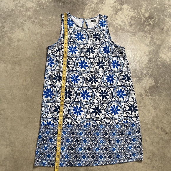 Mudpie Dress Womens Size Medium Blue White Mosaic Print Sleeveless Mini - Picture 6 of 13
